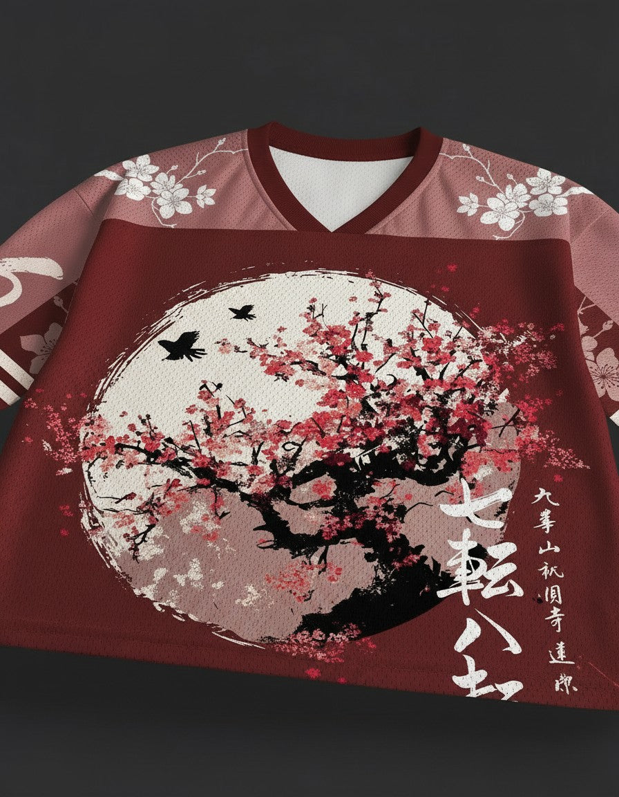 Close-up of the print on the Ukiyo Jersey